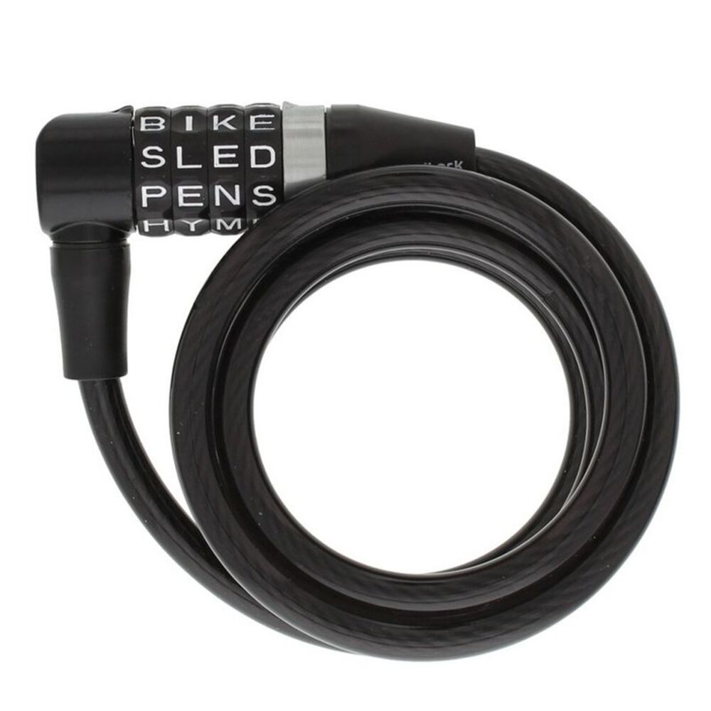 WordLock Resettable Combination Cable Lock 4 ft x 8 mm, Black